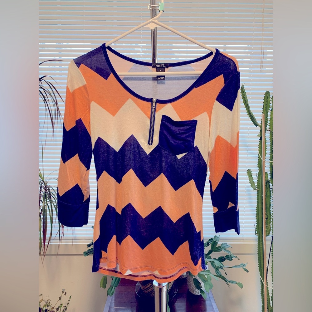 Rue 21 zip up (tee) shirt NWT
